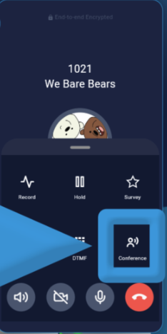 Setting up a conference call in RingQ